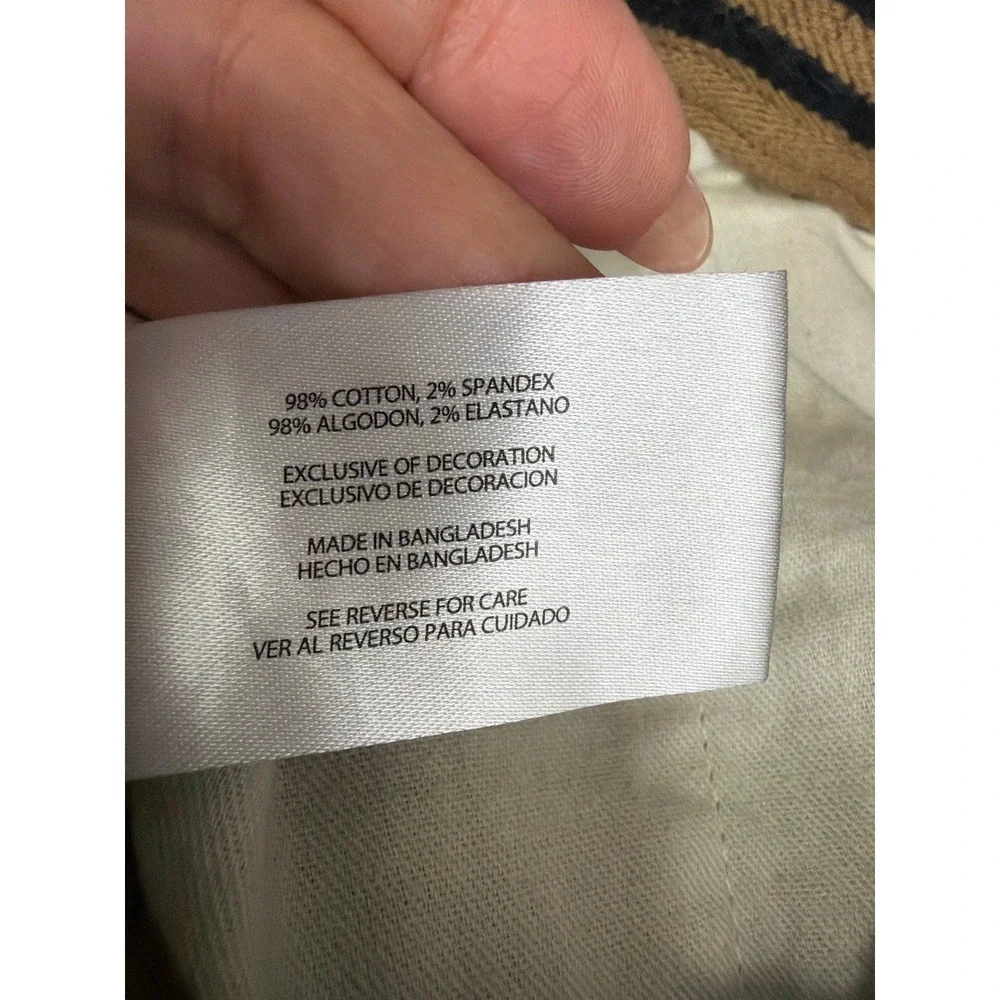 GAP Men's XL Khaki Pull-On Shorts Elastic Waist Drawstring 98% Cotton‎